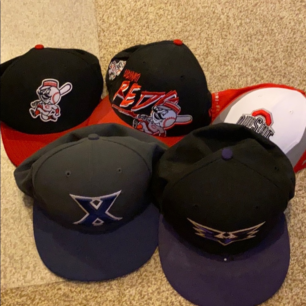 Baseball hat lot, Multiple hats, fitted 7.5